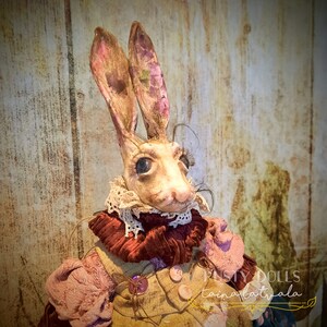 White Rabbit Art Doll Wonderland Doll Rabbit Doll Wonderland Hand ...