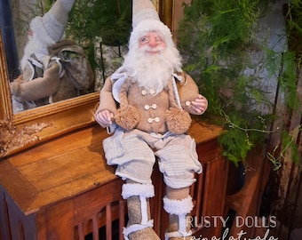 Woodland Santa - Santa Claus - Scandinavian Santa - Father Christmas - Christmas Art - Christmas Decor - Winter Decor - Santa Claus Doll