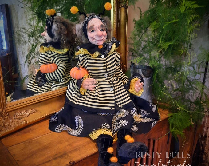Fairy Godmother - Fine Art Doll - Art Doll - Fairy Doll - Bumblebee - Fairy Godmother Doll - Elf Doll - OOAK Doll - Witch - Signed Doll