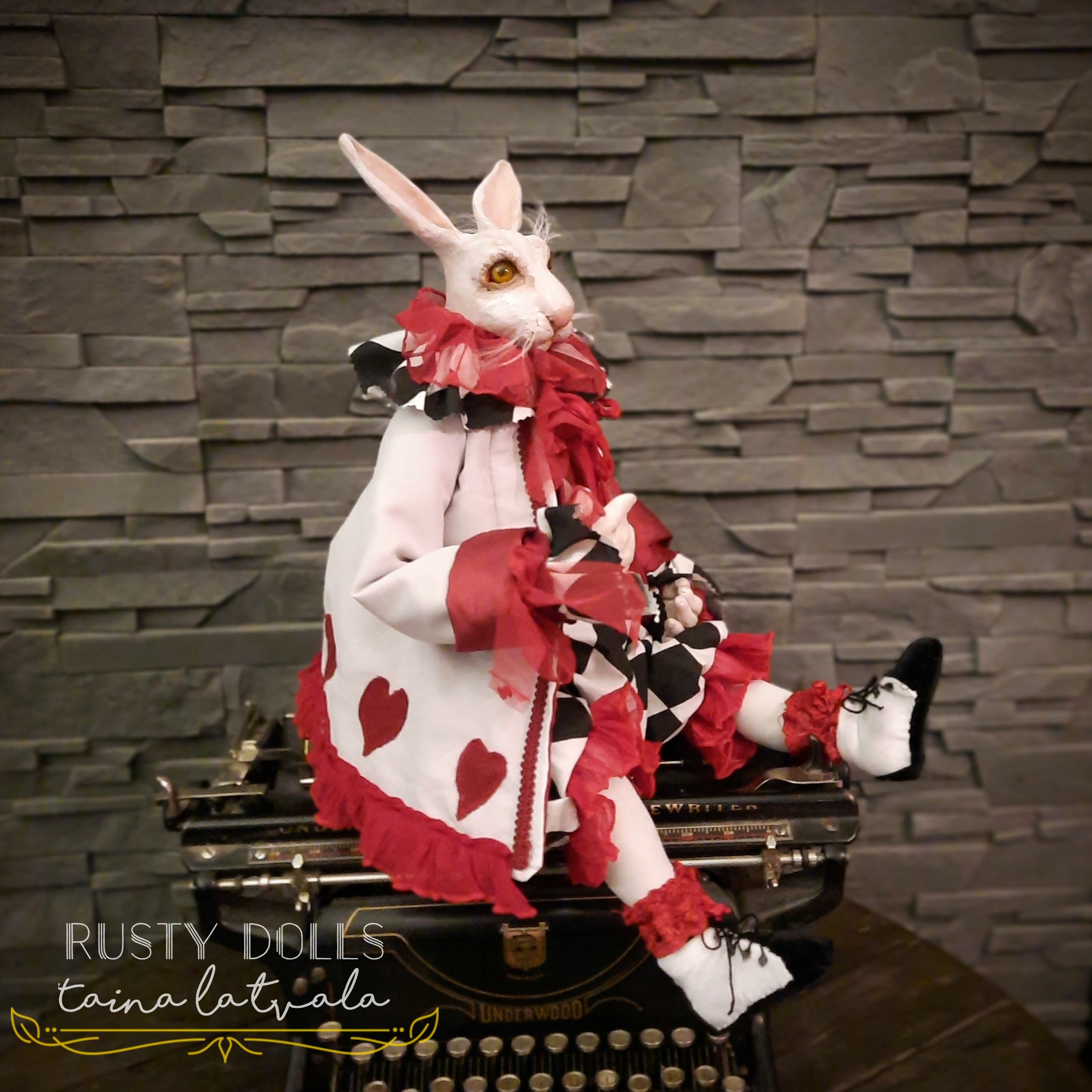 White Rabbit - Art Doll - Wonderland Doll - Rabbit Doll - Wonderland ...