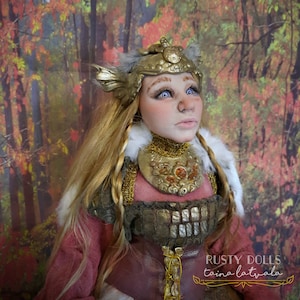 Goddess Freya Viking Goddess Viking Art Dolls OOAK Doll Viking Doll