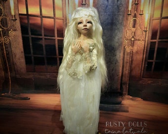 Fine Art Doll - Art Doll - Polymer Clay Art - Doll - Fairy - Vintage Style Doll - Elf Doll - OOAK Doll - Elf - Pixie - Witch Doll - Ghost