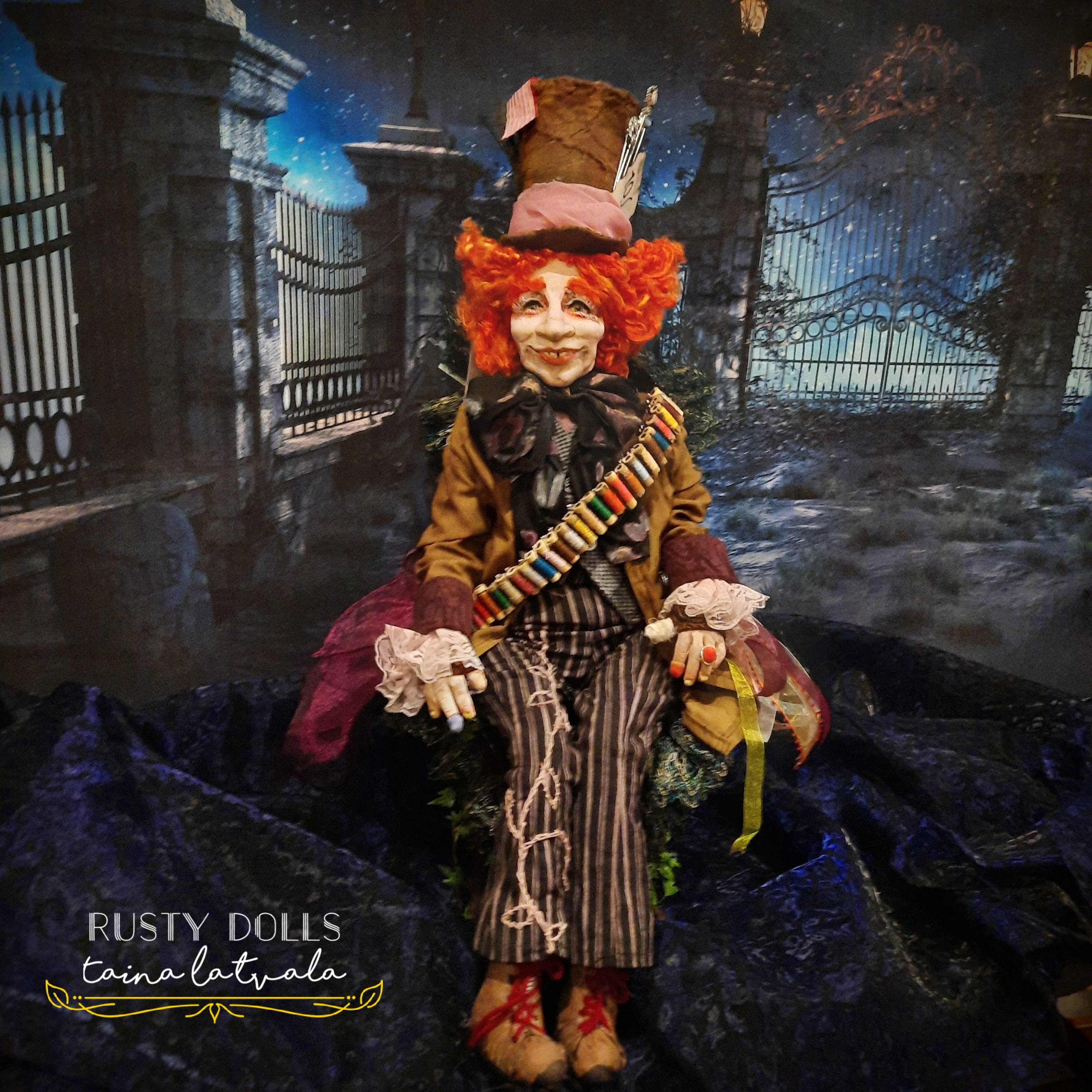 Reserved Mad Hatter Art Doll Alice In Wonderland Fantasy