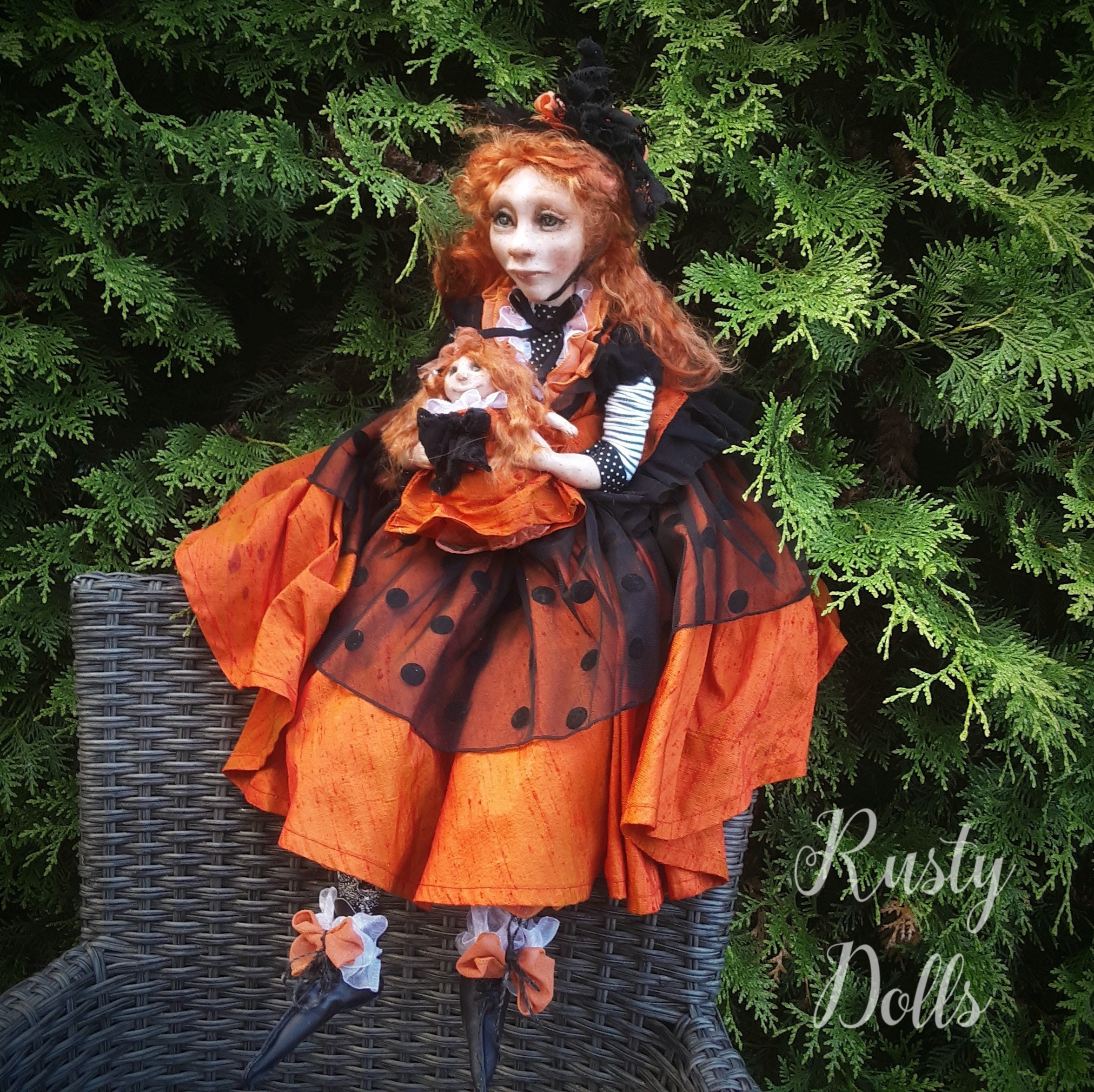 Fine Art Doll Art Doll Halloween Doll Witch Doll Collectible