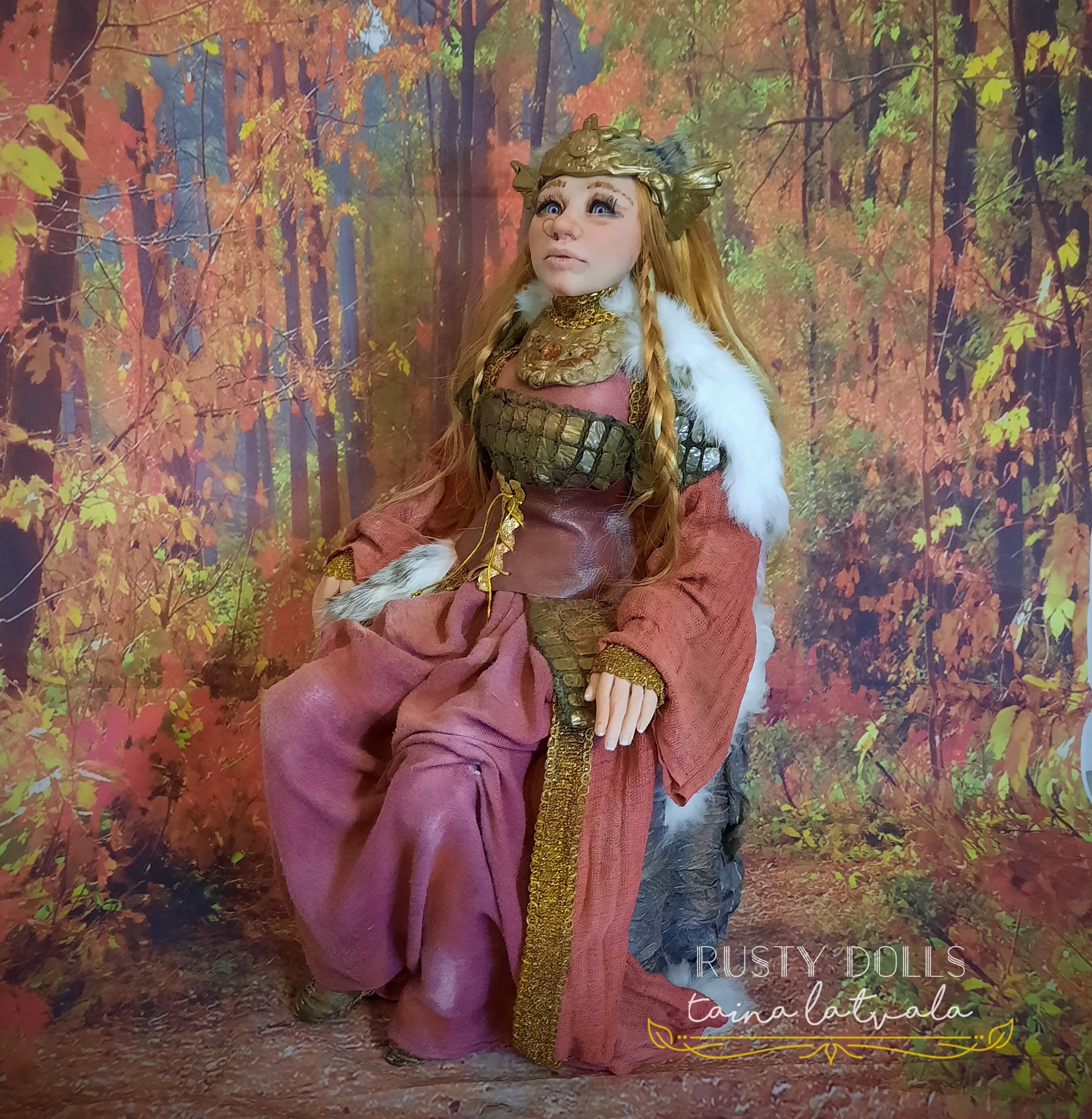 Goddess Freya Viking Goddess Viking Art Dolls OOAK Doll Viking Doll Goddess Art