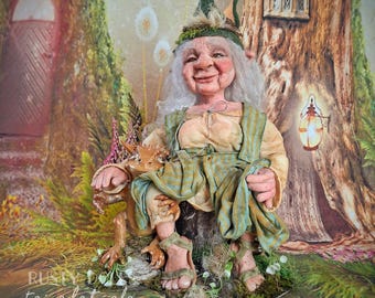 Woodland Elf - Art Doll - Elf - Goblin - Fairy - One Of A Kind - Hand Scuplted