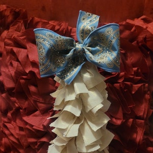 Handmade Rag Christmas Tree: Champagne Gold Rustic Decor