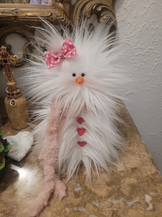 XL Frazzled Snowman: Valentine's Day Whimsical Decor