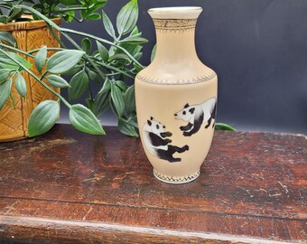 Adorable vintage miniature panda vase