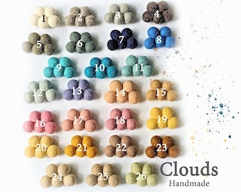 Großhandel Wollfilz Wolken Filzperlen Wolle Pom Pom Wolken Großhandel Bulk Craft Dekoration Wolken 4cm groß; 6cm breit