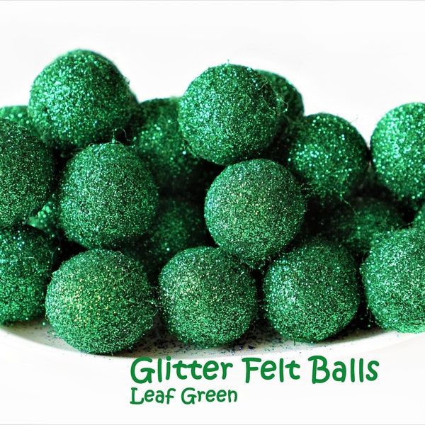 Green Glitter Styrofoam Balls Etsy