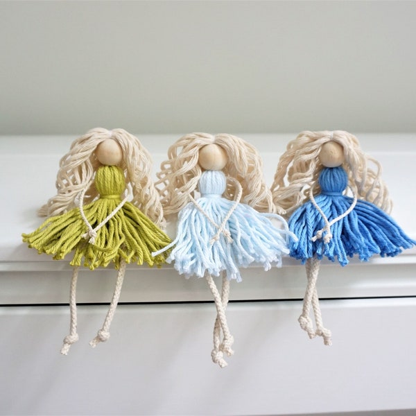 Macrame Girls, Boho Baby Dolls, Macrame Dolls for Home Decor, Mobile Handmade Gift, Wall Hanging Gift, Customized Gift, Cozy Nursery Decor