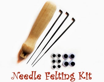 Needle Felting Starter Kit / Kit di feltro fai-da-te / Kit di feltro ago per principianti / Kit Amigurumi feltro