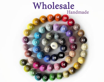 100pcs 25mm (0.98 inch) Wholesale Wool Felt Ball Felt Balls Wool Pom Pom Gumball Wholesale Bulk Craft Decoration Beads 25mm (0.98 inch)