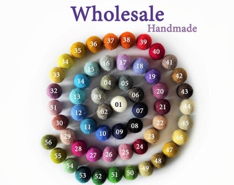 100pcs 20mm (0.79 pollici) All'ingrosso Lana Feltro Palla Felt pom-poms Wool Pom Gumball All'ingrosso Bulk Craft Decoration Perline 20mm (0.79 pollici)