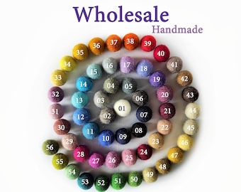 25 pezzi 20 mm (0,79 pollici) all'ingrosso palline di feltro di lana pon-pon di lana pompon di lana Gumball all'ingrosso sfuso decorazione artigianale perline 20 mm (0,79 pollici)