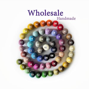 50 Stück 20 mm (0,79 Zoll) Großhandel Wollfilzkugeln Filzpom-Poms Wolle Pom Pom Gumball Großhandel Bulk Craft Dekoration Perlen 20 mm (0,79 Zoll)
