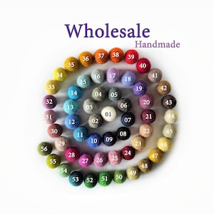 25 Stück 10mm Wollfilzkugel Filzpom-Poms Wolle Pom Pom Gumball Großpackung Handwerk Dekoration Perlen 10mm (0,39 Zoll)