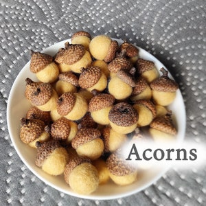 Filtade ekollon Filtpärlor Ullpompom Ekollon Partihandel Bulk Hantverk Dekoration Ekollon 2 cm (0,79 tum)