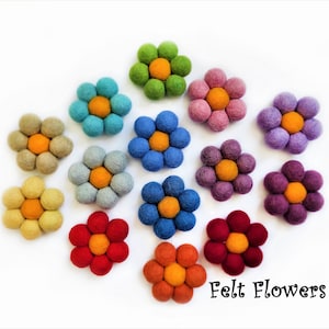 Felt Flowers Felt Beads Wool Pom Pom Stars Wholesale Bulk Craft Decoration Flowers 6cm (2.36 inch)