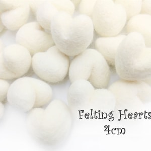 40mm (1.57 inch) Wholesale Wool Felt Hearts Felt Beads Wool Pom Pom Hearts Wholesale Bulk Craft Decoration Hearts 4cm (1.57 inch)