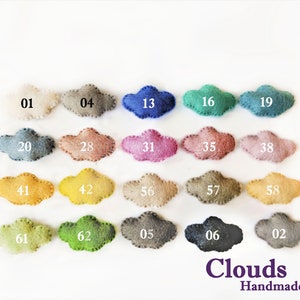 Wholesale Wool Felt Clouds Felt Beads Wool Pom Pom Clouds Wholesale Bulk Craft Decoration Clouds 5cm tall; 7cm wide(1.97 inch; 2.76 inch)