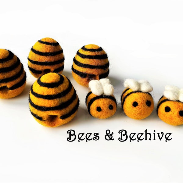 Bee Beehives Felt Beehive Felt Bees Wholesale Bulk Craft Decoration Bees Beehives