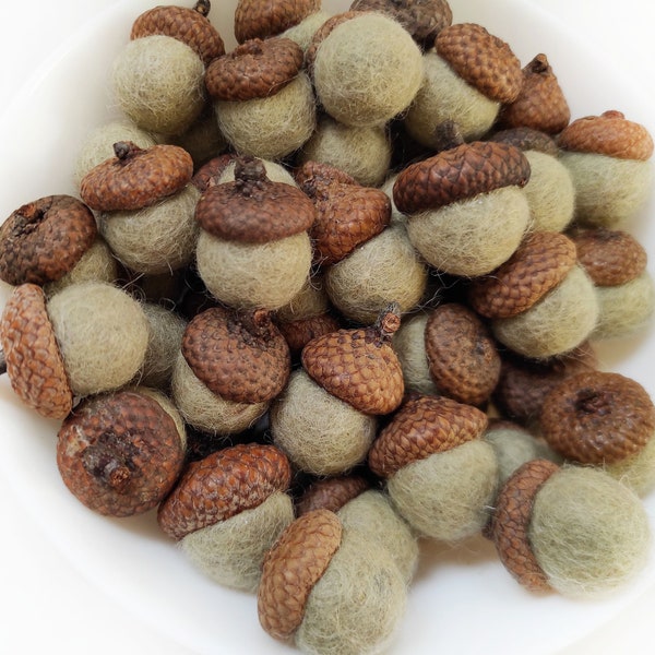 Felt Acorns Felt Beads Wool Pom Pom Acorns Wholesale Bulk Craft Decoration Acorns 2cm (0.79 inch)