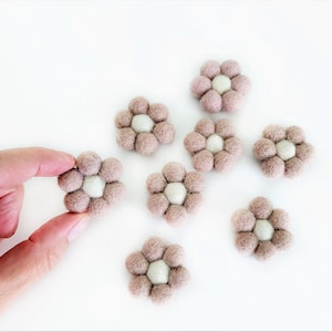 Filzblumen Filzperlen Wolle Pom Pom Sterne Großhandel Bulk Craft Dekoration Blumen 3 cm (1,18 Zoll)