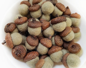 Felt Acorns Felt Beads Wool Pom Pom Acorns Wholesale Bulk Craft Decoration Acorns 2cm (0.79 inch)