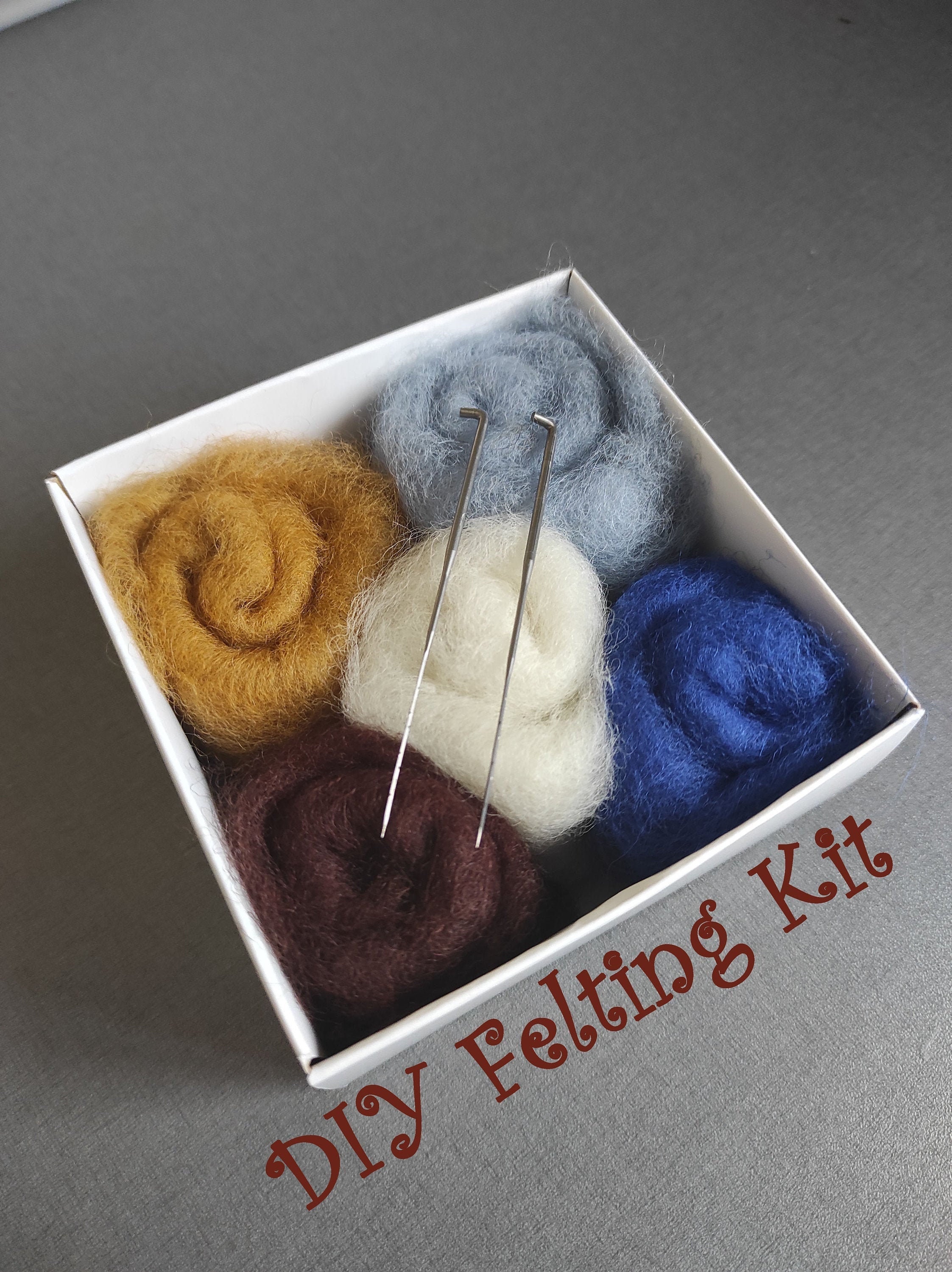 NadelFilzen Starter Kit DIY Filzen Kit Natürliche Farben Wolle Schlagen  Anfänger Nadel Filzen Kit Filz Amigurumi Kit - .de