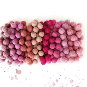 80 Stück 1cm (0,39 Zoll) Wollfilz Ball Filzpom-Poms Wolle PomPom Gumball Großverkauf Handwerk Dekoration Perlen 1cm (0,39 Zoll)