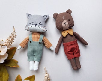 linen stuffed animals