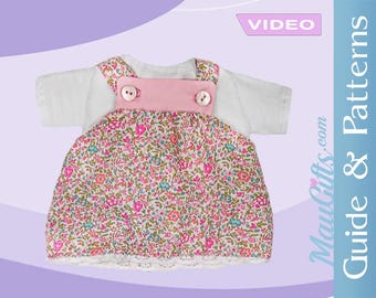 Doll Dress, T-shirt & Panties PDF, Sewing Patterns and Step-by-Step  guide for Waldorf Doll. Doll Clothes | Doll Outfit | Tutorial