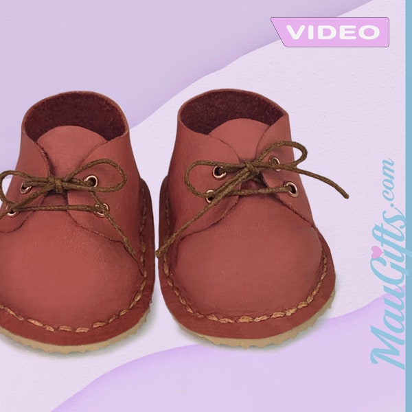 Doll Shoes VIDEO + Sewing Patterns in PDF for Waldorf Doll | Leather shoes | Zapatos de Muñeca | Sapatos de Boneca | Puppenschuhe