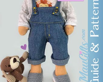 Doll Overalls with pockets PDF | Dungaree - Guide and Patterns for Waldorf Doll