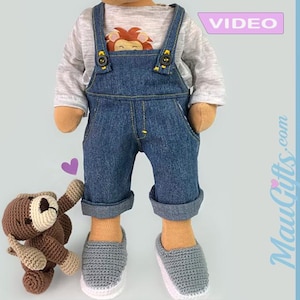 Doll Overalls with pockets PDF | Dungaree - Guide and Patterns for Waldorf Doll