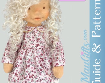 Doll Dress - VIDEO Tutorial and Sewing Patterns PDF for 12" & 17" Waldorf Doll.