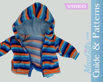 Doll Hoodie PDF - Guide and Patterns for Waldorf Doll | Doll sweatshirt