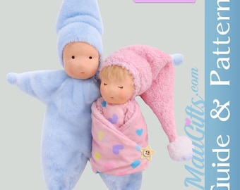 Baby Waldorf doll » VIDEO Tutorial + Patterns for Baby Blanket and Baby Star
