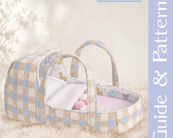 Doll Bed VIDEO Tutorial - Guide and Patterns for Waldorf Doll Bed | Puppenhemd | Cuna para muñecas | Lit de poupée