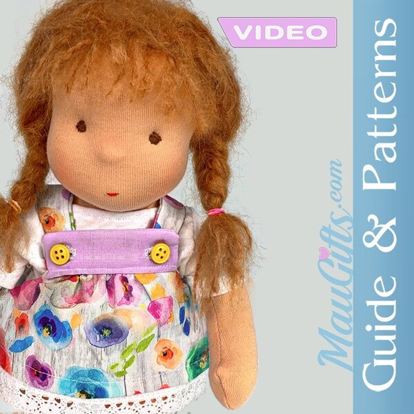 Doll Dress, T-shirt & Panties PDF, Sewing Patterns and Step-by-Step  guide for Waldorf Doll. Doll Clothes | Doll Outfit | Tutorial