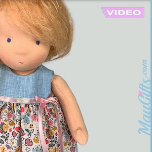 Doll Dress PDF - Sewing Patterns for 12&quot; & 17&quot; Waldorf Doll