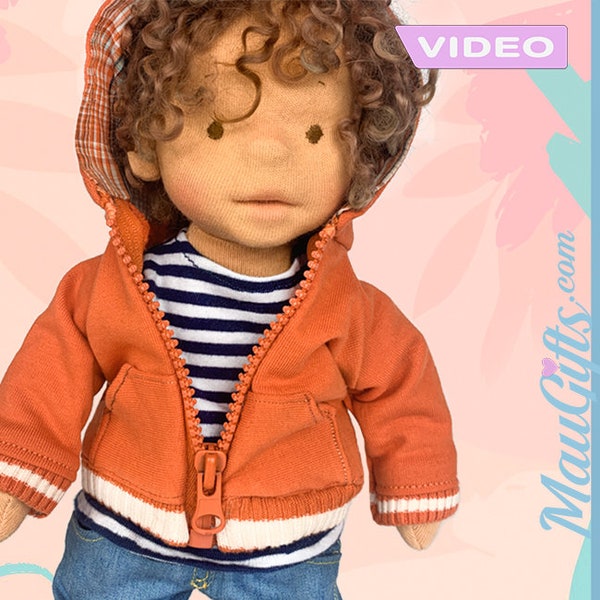 Doll Hoodie PDF - Guide and Patterns for Waldorf Doll | Doll sweatshirt