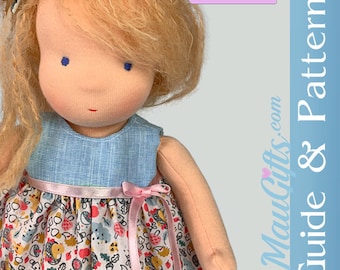 Doll Dress PDF - Sewing Patterns for 12" & 17" Waldorf Doll