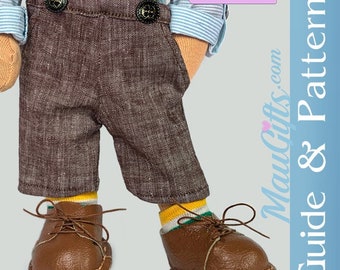 Doll Trousers + Pockets & Suspenders PDF - Sewing Patterns and Guide for Waldorf Doll | Doll Pants, Tyrants, Galluses, Pair of Braces