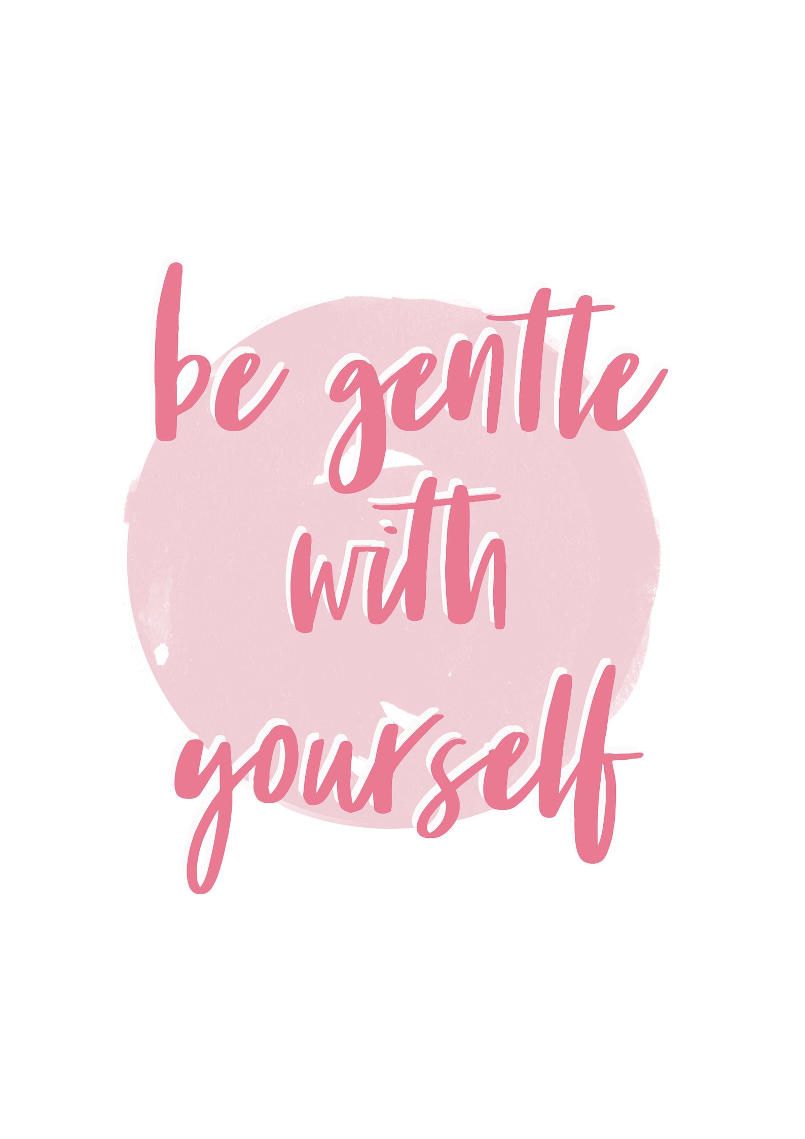 Be Gentle with yourself A5 print. Positive quote // Positive | Etsy