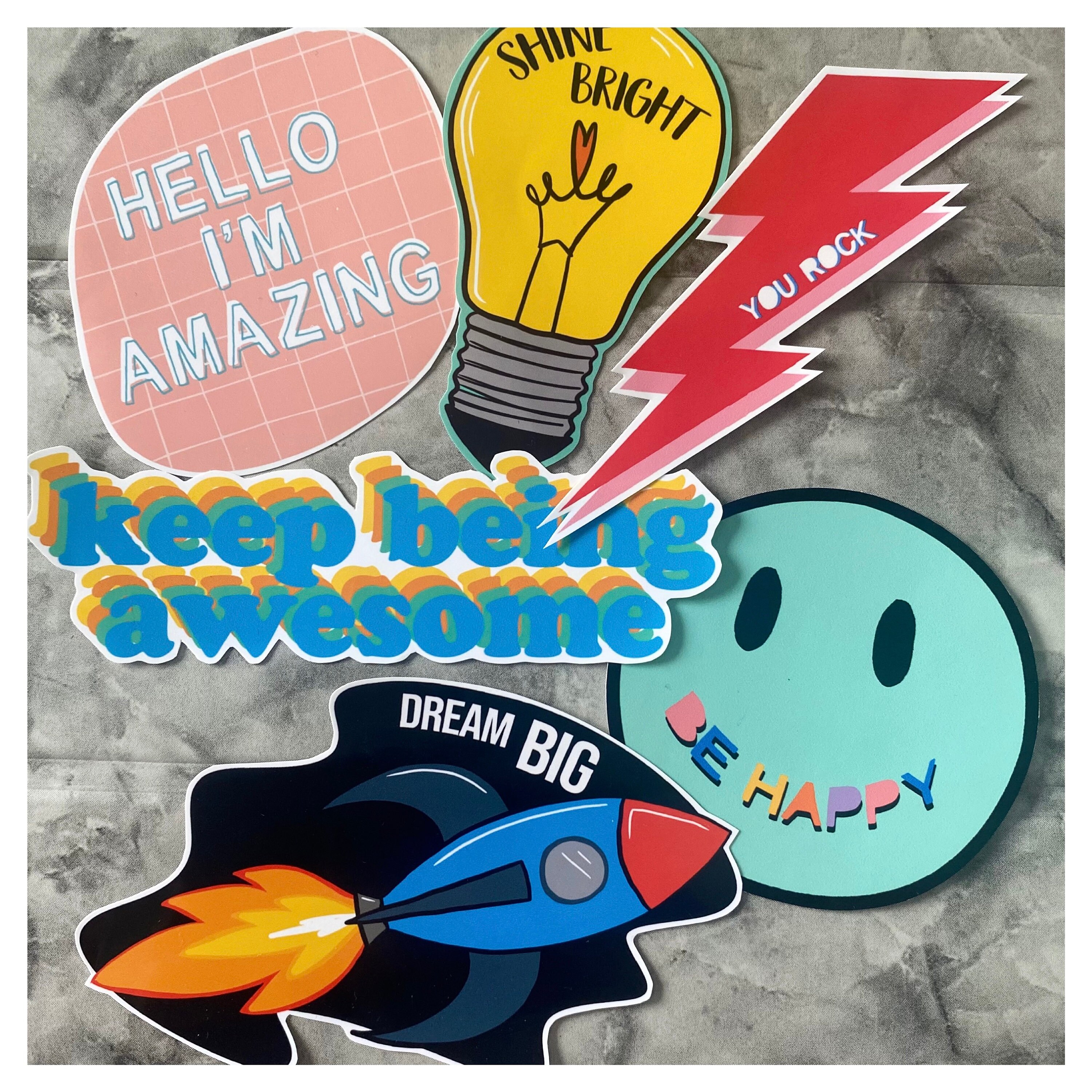 Kids vinyl stickers sticker set vinyl stickers positive | Etsy