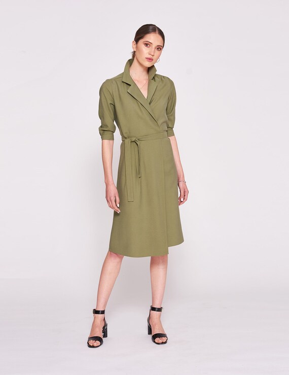 wrap office dress