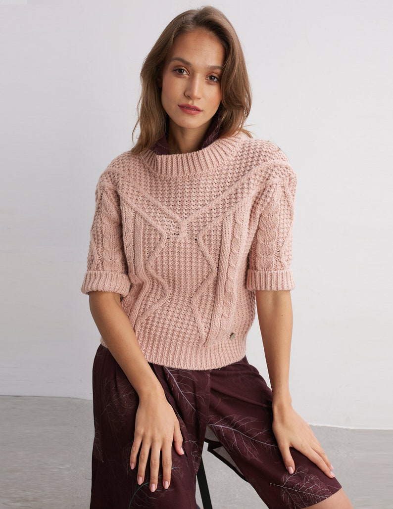 high neck woolen sweater for women